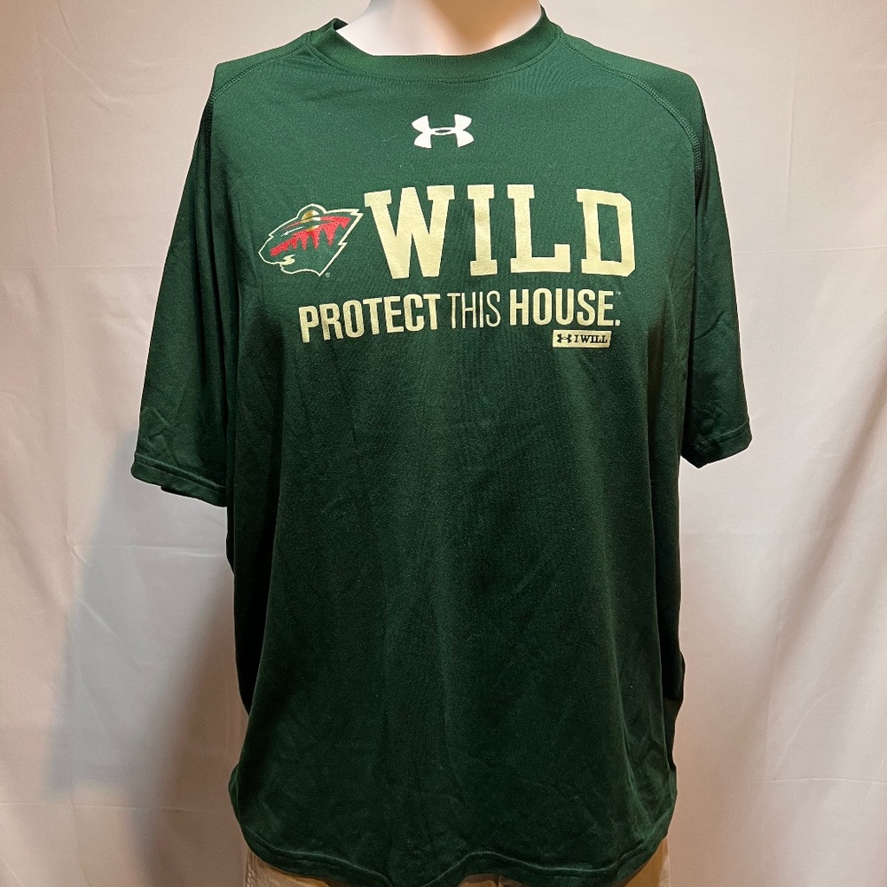 UNDER ARMOR MINNESOTA WILD MENS T SHIRT (XL)